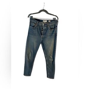 RE/DONE Originals Women's Size 29 Blue High Rise Ankle Crop Jeans Denim